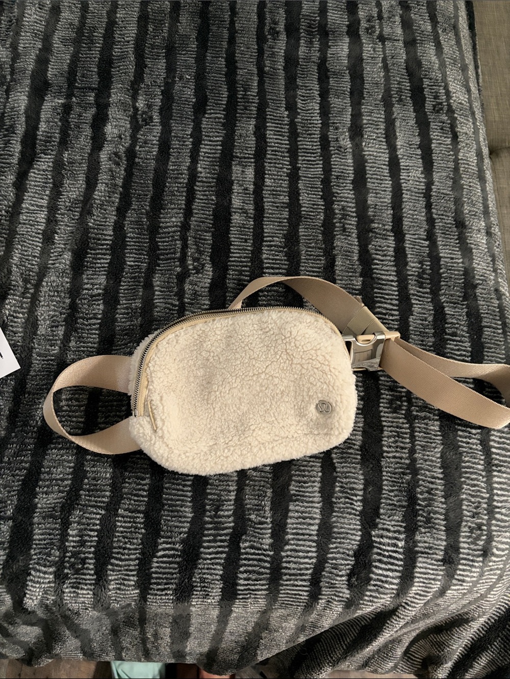 Lululemon Cream Sherpa Belt Bag